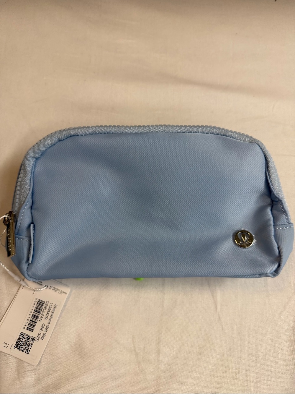 Light Blue Women's Cosmetic Pouch - Branded Logo Accent